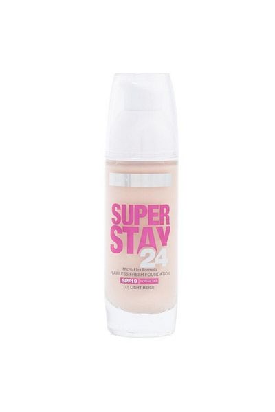 Maybelline New York Odolný make-up, Maybelline, Superstay 24H, Micro-Flex, SPF19, 005 Light Beige, 30 ml