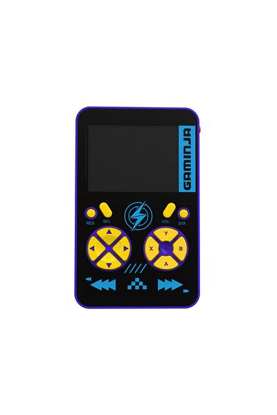 Choice Purple GAMINJA PB05 Mini Handheld Game Console Built-in 400 Games 5000mAh Battery Wireless Magnetic