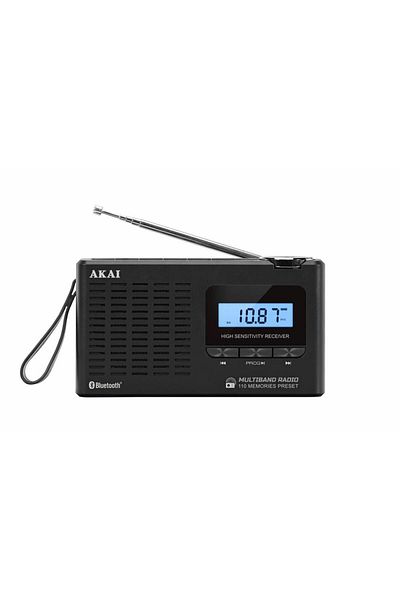 AKAI Akai APR-600 Portable Radio, AM/FM, Bluetooth (Black)