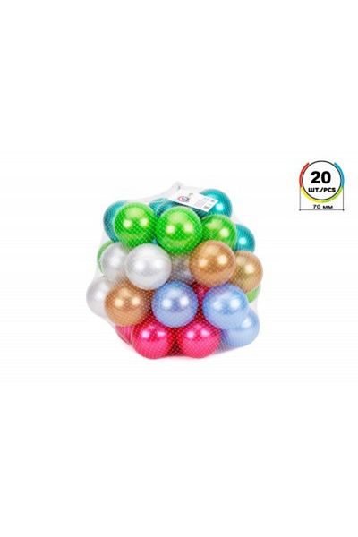 TechNokta Set of pearlescent balls 70 mm TechnoK, for play center, 20 pieces