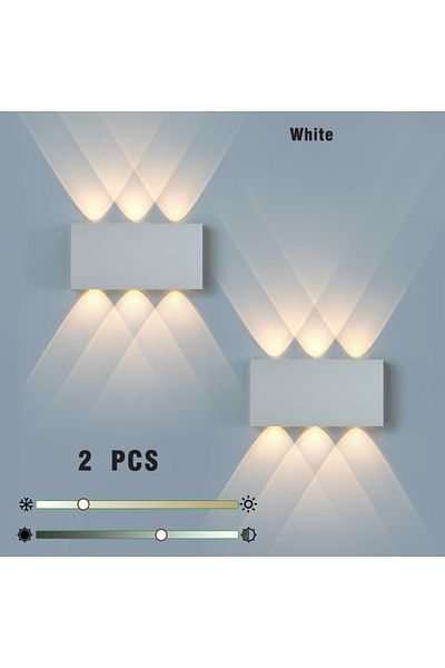 Choice 3 Color Dimming WA806B-White-2pcs Wireless Portable LED Wall Lamp Touch Dimming Wall lights Type-C C