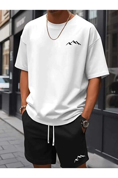 Panda Baskı Tekstil مجموعة علوية سفلية كبيرة الحجم بتصميم خاص مطبوعة على الجبال