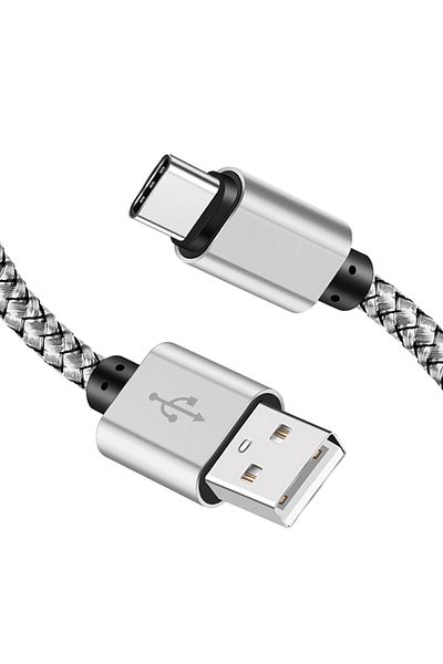 Choice 3m WHITE USB A to Type C Charging Cable Fast Charger Nylon Data Cable For Iphone Android Huawei Sams