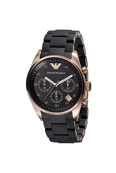 Emporio ساعة كرونوغراف أنيقة للنساء بسوار من الفولاذ المقاوم للصدأ، كوارتز، ط...