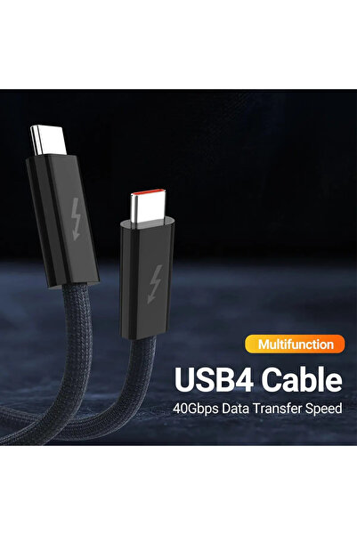 Choice كابل USB 4 Type-C أسود بطول 1.8 متر، بقوة 240 واط وسرعة 40 جيجابت في ا...