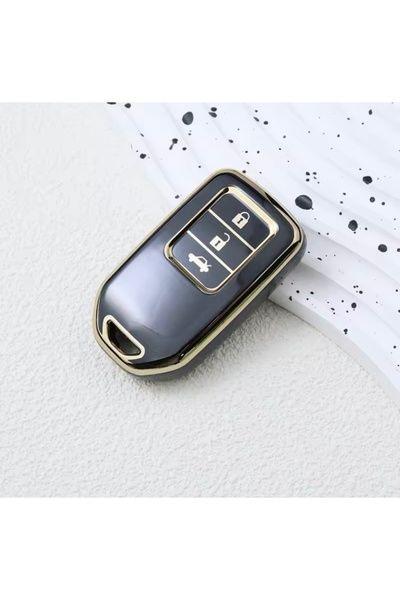 YıldızTuning CR-V Exclusive Keyless Go Husă pentru chei negru-aurie