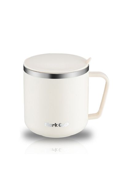 Choice 400ml WHITE 400ml 304 Stainless Steel Coffee Mugs Portable Cups Heat Insulation Anti-fall Thermos Mu