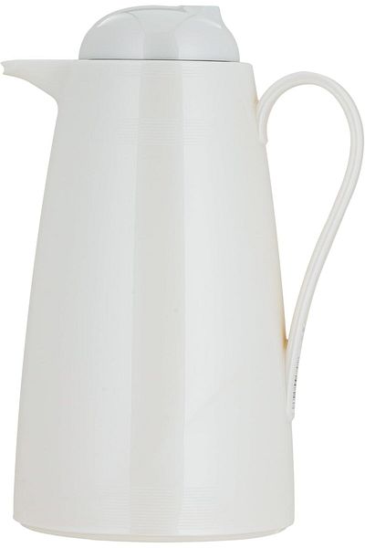 ALSAIF Blu Coffee And Tea Vaccum Flask In White / Leak-proof And Keeps Drinks Hot 1 Liter