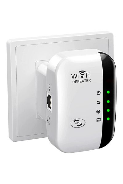 Choice US PLUG White 300Mbps Wireless WiFi Repeater 2.4Ghz Repeater Network Expander Range 802.11N/B/G Wire