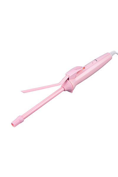 Choice us Pink 9mm Mini Hair Curling Iron Hair Curler Wand Professional Curly Tongs Ceramic Electric Salon