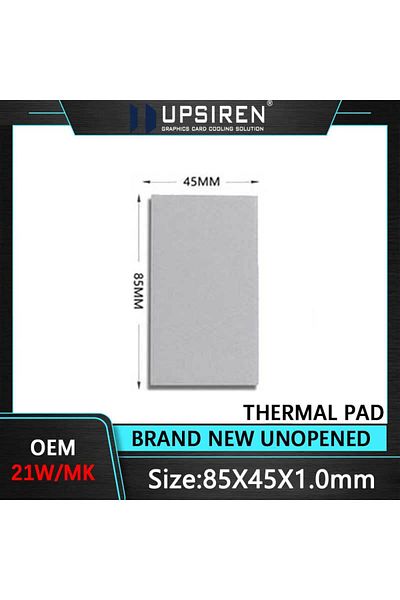 Choice وسادة حرارية من Upsiren OEM 21 واط، مقاس 85×45×1.0 مم، مصنوعة من السيليكون، وسادة حرارية لوحدة المعالجة المركزية ووحدة معالجة الرسومات، حصيرة تبريد مائية 85×45 مم