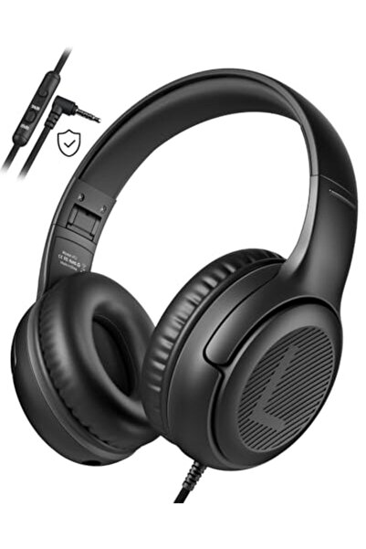 Choice سماعة رأس AWATRUE AT2 سوداء اللون، سماعات رأس ستيريو محيطية 3.5 مم للأ...