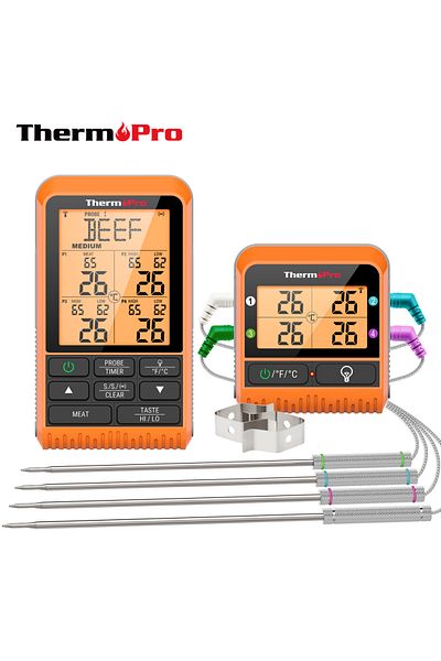 Choice Thermopro Tp829 Backlight 4 Meat Probes 300m Wireless Barbecue Oven Thermometer For Meat Digital ...
