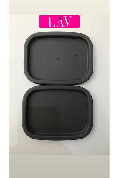 LAV 2 Pcs Replacement Storage Container Lid Gray - 405 Cc