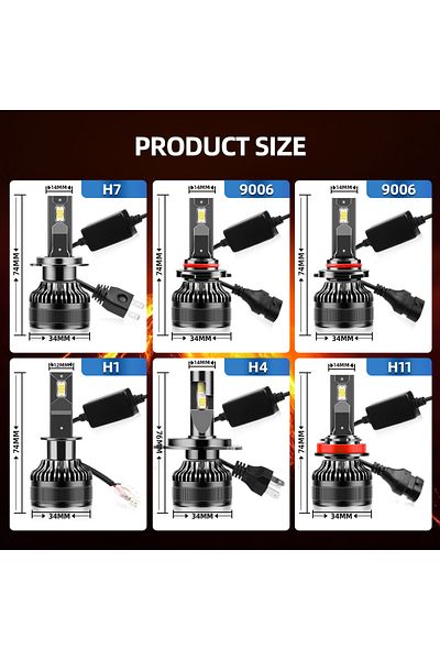 Choice H4/9003/HB2 Hi/Lo roadsun 2PCS Car Lights H7 H4 H1 9006 H11 9005 Super Bright LED Headlights High Lo