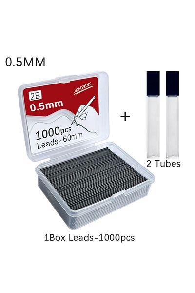 Choice 0.5mm set-1000pcs 1000pcs Mechanical Pencil Lead 0.5 0.7 0.9mm 2B 60mm Art Drawing Automatic Pencil