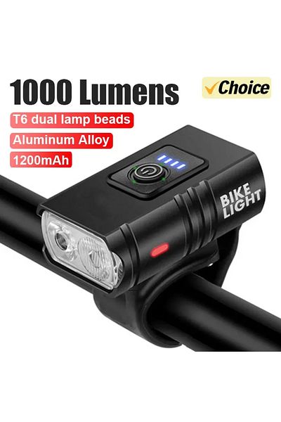 Choice Bike light Bright Bicycle Light T6 LED Front USB Rechargeable MTB Mountain Bicycle Lamp 1000LM Bike
