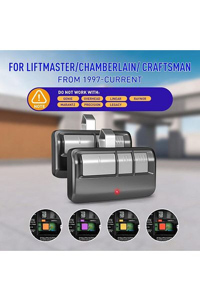 Choice 2PCS Universal Garage Door Opener Remote with Visor Clip Craftsman Door Opener, Suitable for 5 Co...