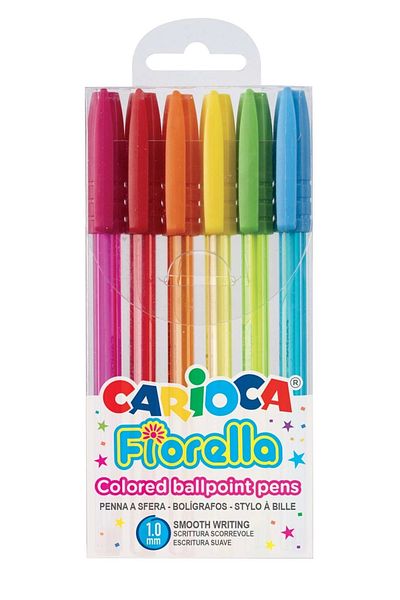 CARIOCA Set of 6 CARİOCA Ballpoint Pens - FIORELLA