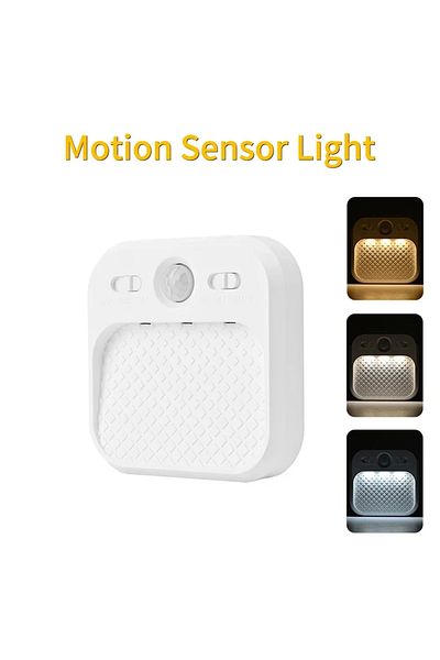 Choice 3 Colors In 1 Lamp Motion Sensor Led Night Light White Mini Magnetic Removable Tri-colour Adjustable