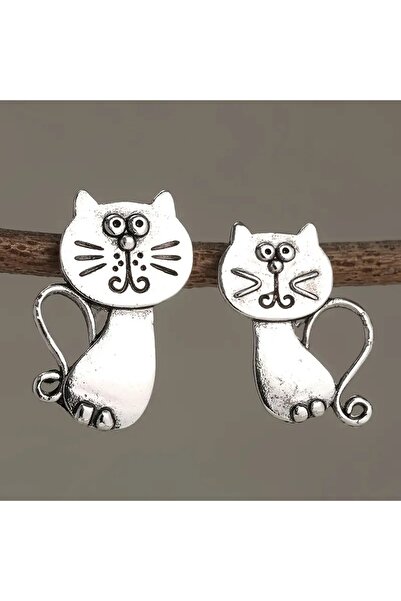 Choice أقراط معدنية بتصميم قطة إبداعية ولطيفة E1465-1، أنماط بسيطة وعصرية، فر...