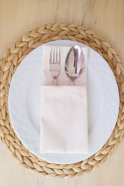 Emtory Home 12 Χαρτοπετσέτες παρουσίασης σερβιρίσματος από φυσικό λινό