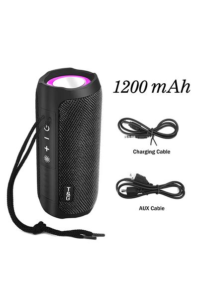 T&G black T&G TG227 Waterpro With Lamp Outdoor Portable Upright Wireless Compatible Speaker Music Player