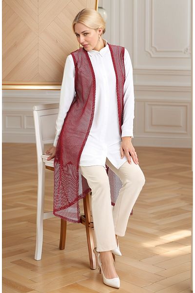 RESPİRO Light Soft Lace Simple Women's Vest, Large Size, Mother's Vest