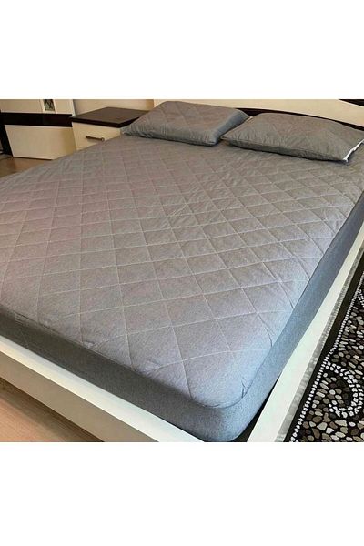 Violacasa Fitted Liquid Proof Quilted Mattress Protector Gray Mattress Cover (7 Different Sizes)