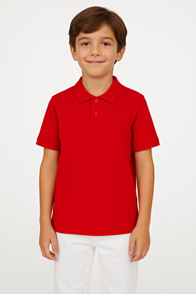 babixkids Αγόρι με κοντομάνικο μπλουζάκι με κόκκινο γιακά 23 Απριλίου 19 Μαΐο...