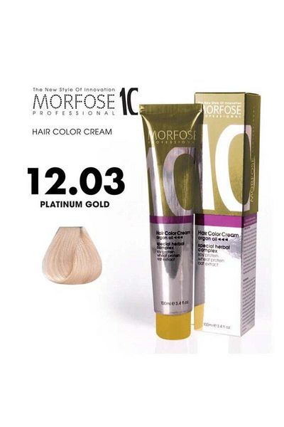 Morfose Morfose 10 Hair Color Cream Argan Oil 12.03 Platinum Gold 100ml