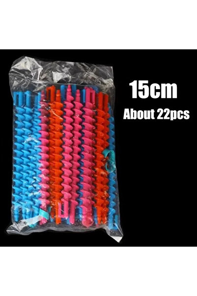 Choice مكواة تجعيد الشعر البلاستيكية الحلزونية الصغيرة مقاس 15 سم بدون حرارة،...