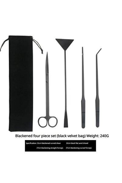 Choice1 Blackening scissors Water Grass Scissors Set Four Pieces Fish Tank Cl...
