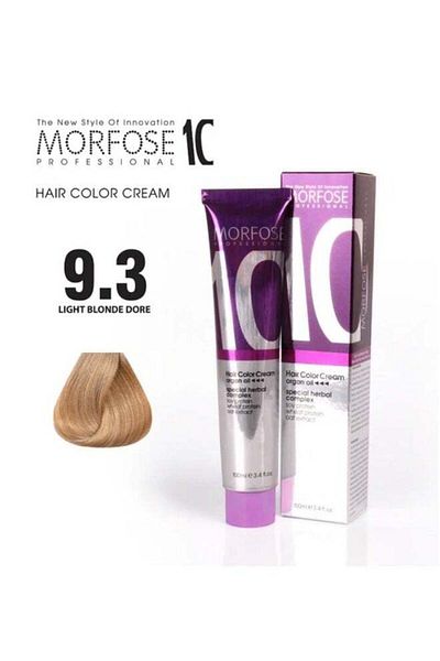 Morfose Morfose 10 Dark Golden Blonde Hair Color Cream 9.3 with Argan Oil 100ml