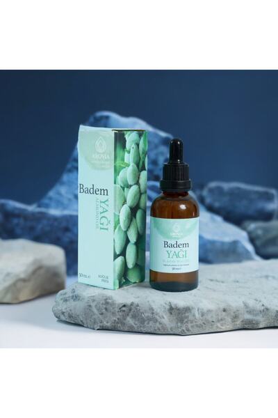 AROVIA Aromatherapy 50 مل زيت اللوز في زجاجة زجاجية مع قطارة زيت اللوز الطبيعي