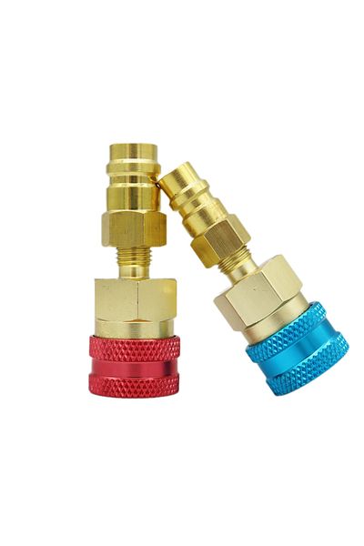 Choice موصل سريع لمكيف الهواء أزرق قطعتين R1234YF/R12 إلى R134A محولات موصلات سريعة لمكيف الهواء في السيارة