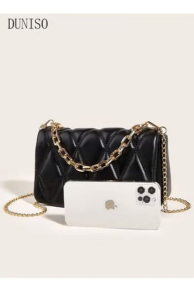 Generic Duniso Women's Elegant Crossbody Bag Faux Leather Clutch Shoulder Bag Underarm Bag Date Chain Bag