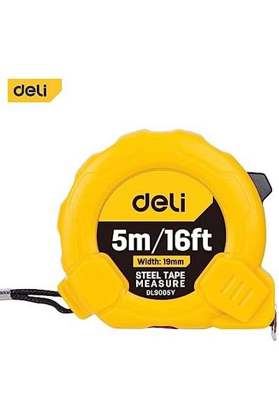Deli Measuring Tape, 5 m x 19 mm Size