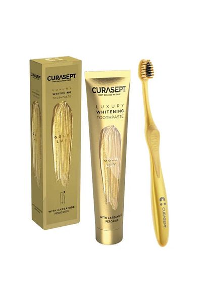 CURASEPT معجون أسنان جولد لوكس 75 مل أبيض فاخر