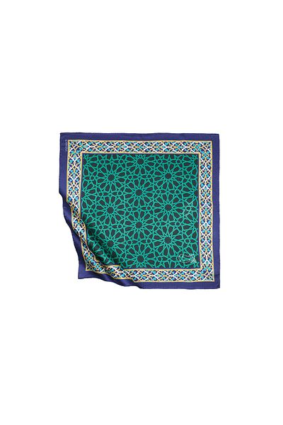 ipekevi Сатенена копринена кърпичка Green Tomb, модел 05
