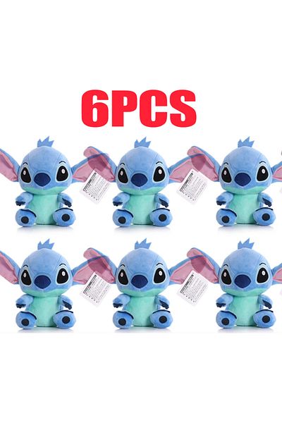 Choice 20cm-a-6pcs Stitch Stuffed Plush Models Cartoon Stuffed Plush Dolls Anime Plush Baby Toys Kawaii Kid