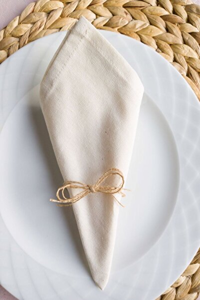 Emtory Home 12 bucăți de șervețele de prezentare pentru servicii de in natural