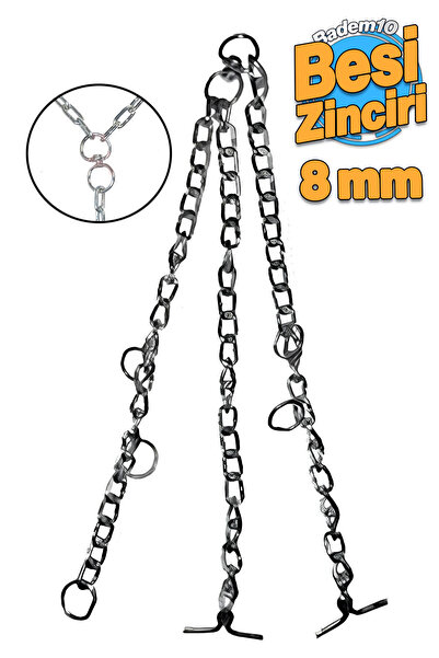 Badem10 Yüksek Kalite Bükülü 2.5 Kg Besi Zinciri 8 mm 70 x 100 cm Küçük-Büyük...