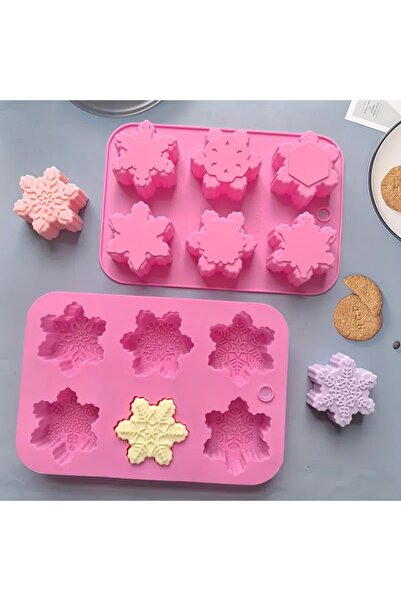 Siliko World سيليكون ندفة الثلج نمط الصابون الشوكولاته كعكة شمعة قالب الجليد