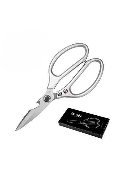 Choice1 مقص مطبخ فضي عادي من الفولاذ المقاوم للصدأ مقص عظام دجاج قوي متعدد ال...