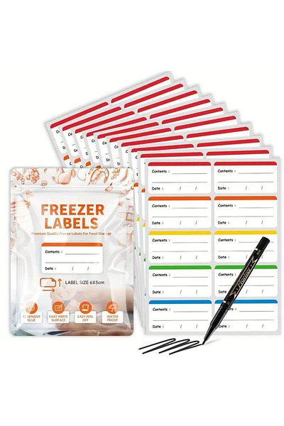 mr.paper S23488-1 100 Pieces Colorful Refrigerator Labels Food Storage Labels Stickers for Food Containers