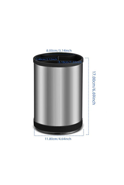 Choice Silver-black 1PC rotatable stainless steel silica gel storage barrel k...