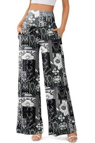CZIMOO Women's casual high-waisted pants, gray, CZIMOO