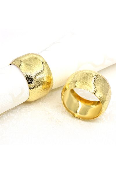 Choice Style H 12pcs, Elegant Golden Metal Napkin Rings for Party and Dining Table Decor - Set of 12