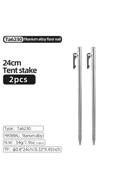 Choice 8x240 2pcs Tiartisan Outdoor Camping Titanium Tent Pegs Heavy Duty Tent Stake Anti-bending Tent Nail